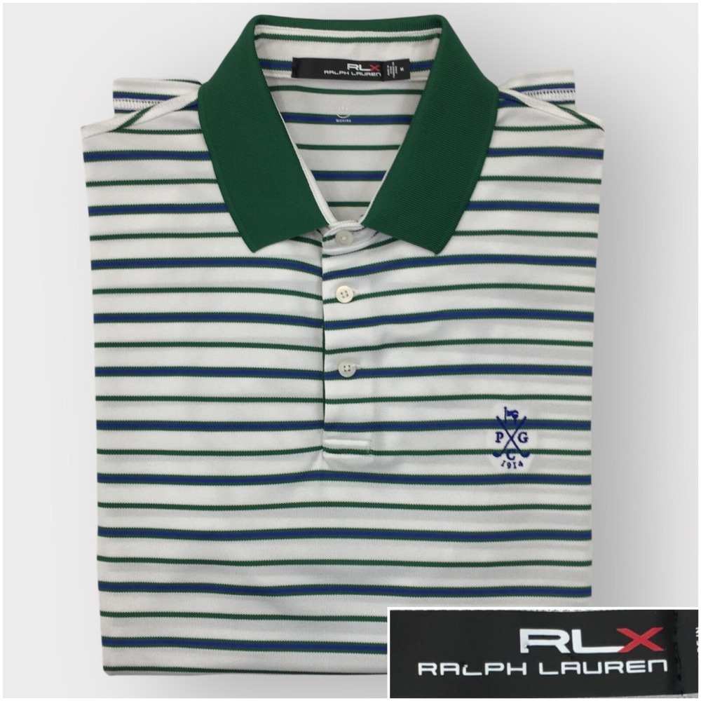 RLX RALPH LAUREN Mens Golf Polo Shirt Size M Wicking Stretch‎ Performance Pique